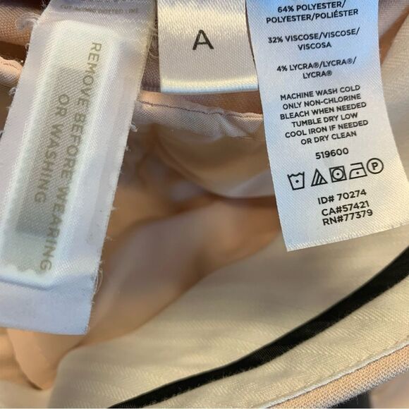 Ann Taylor blush pink mid rise button ankle pants Sz 10 - Picture 7 of 12